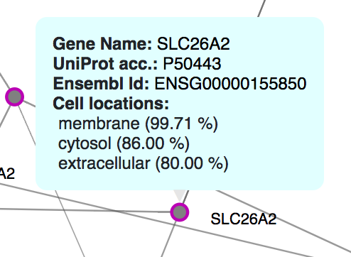 Example of hovering on a PPI network noden